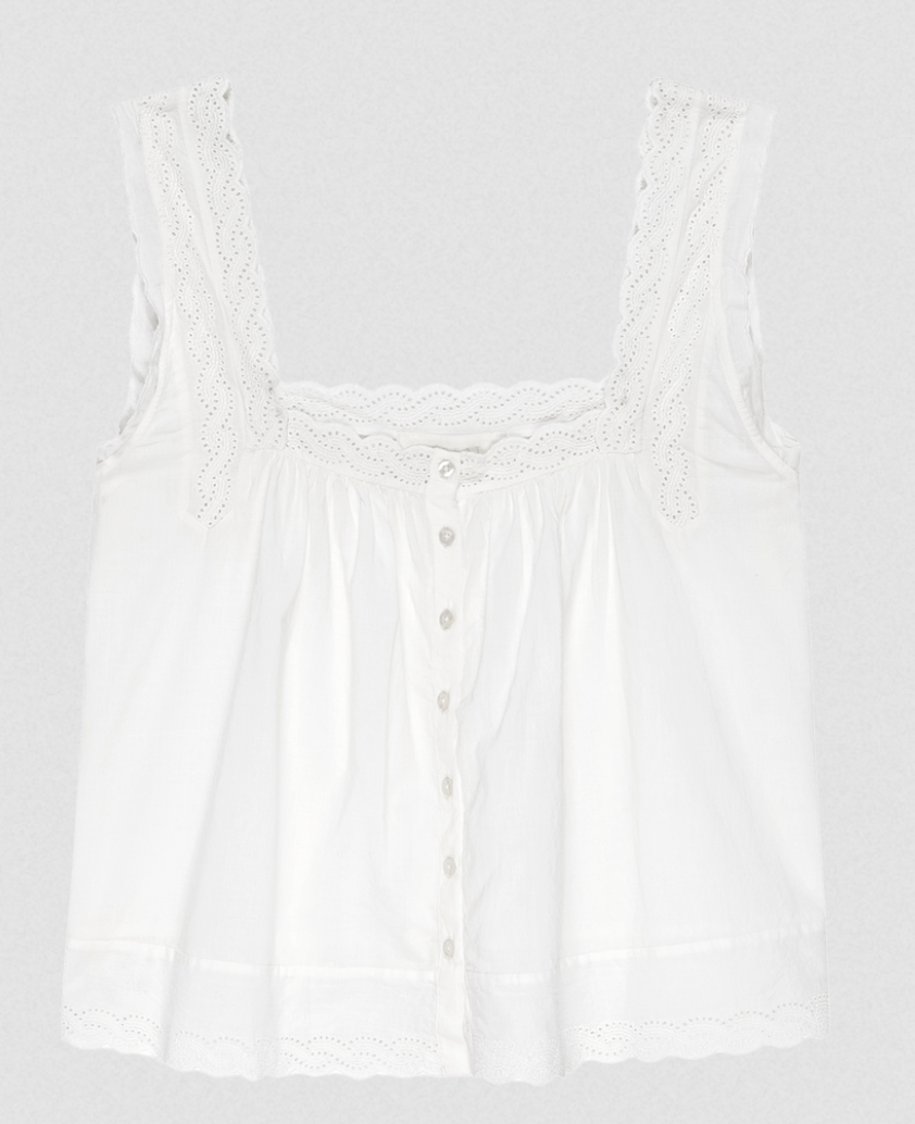 eyelet tank white