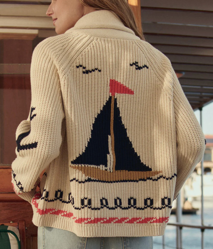 Sailboat Lodge Cardigan cream