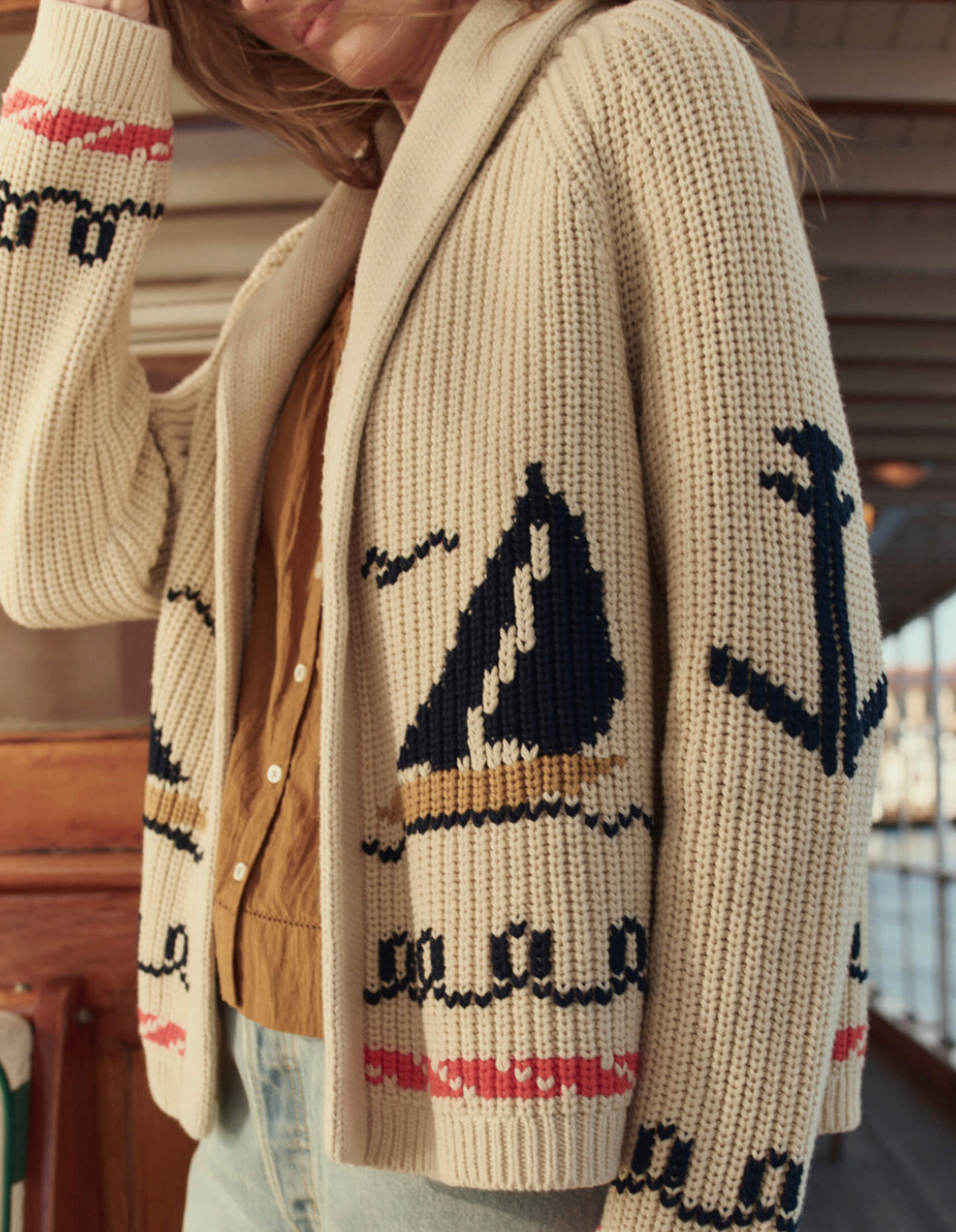 Sailboat Lodge Cardigan cream