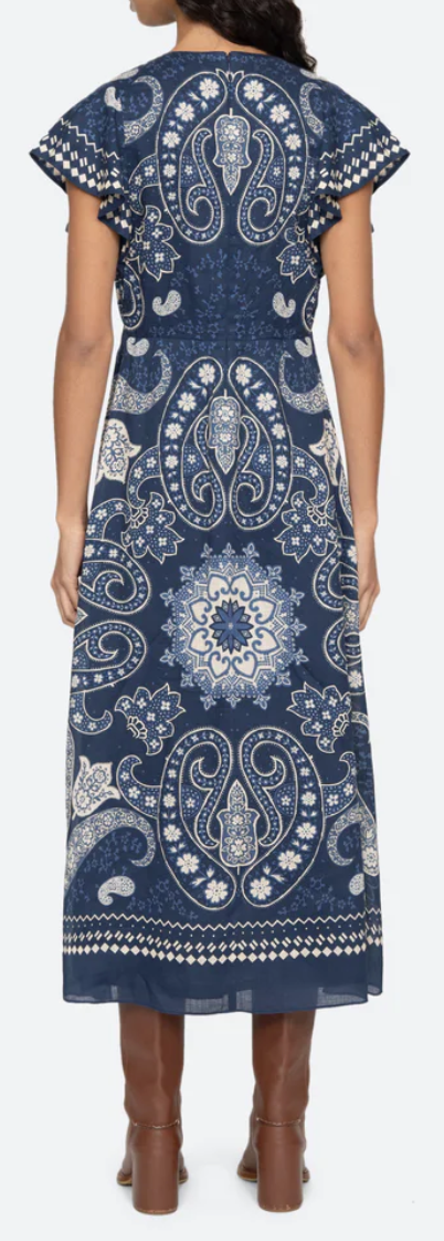 Emelina Midi Dress Navy