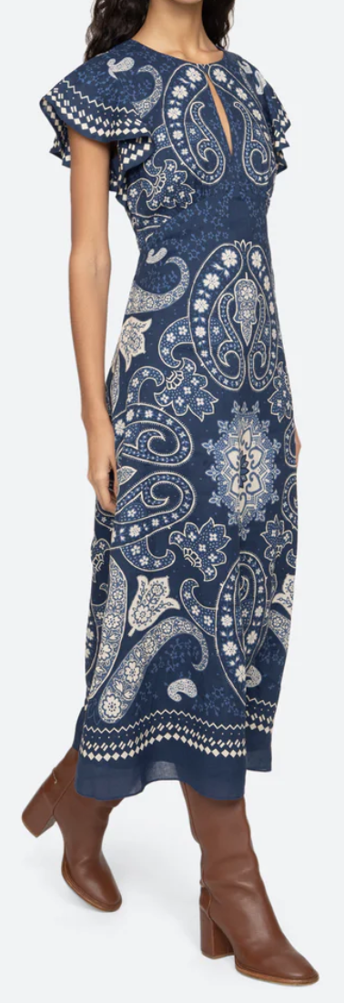 Emelina Midi Dress Navy