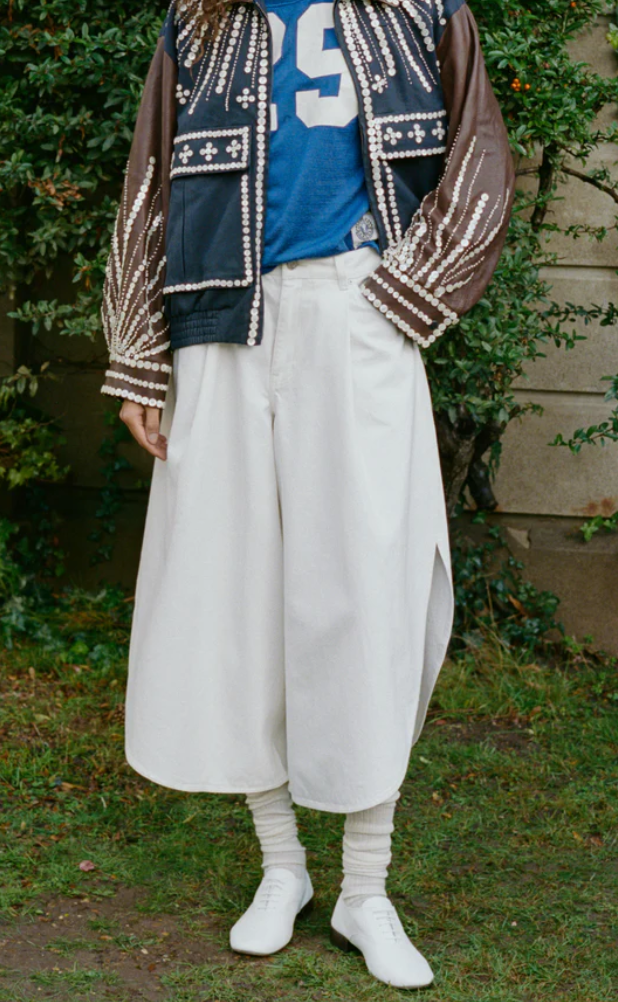 Milene Denim Culotte white