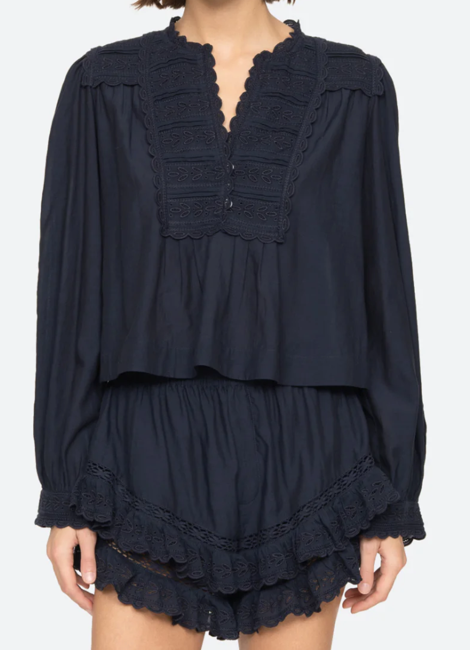 Eliza solid top navy