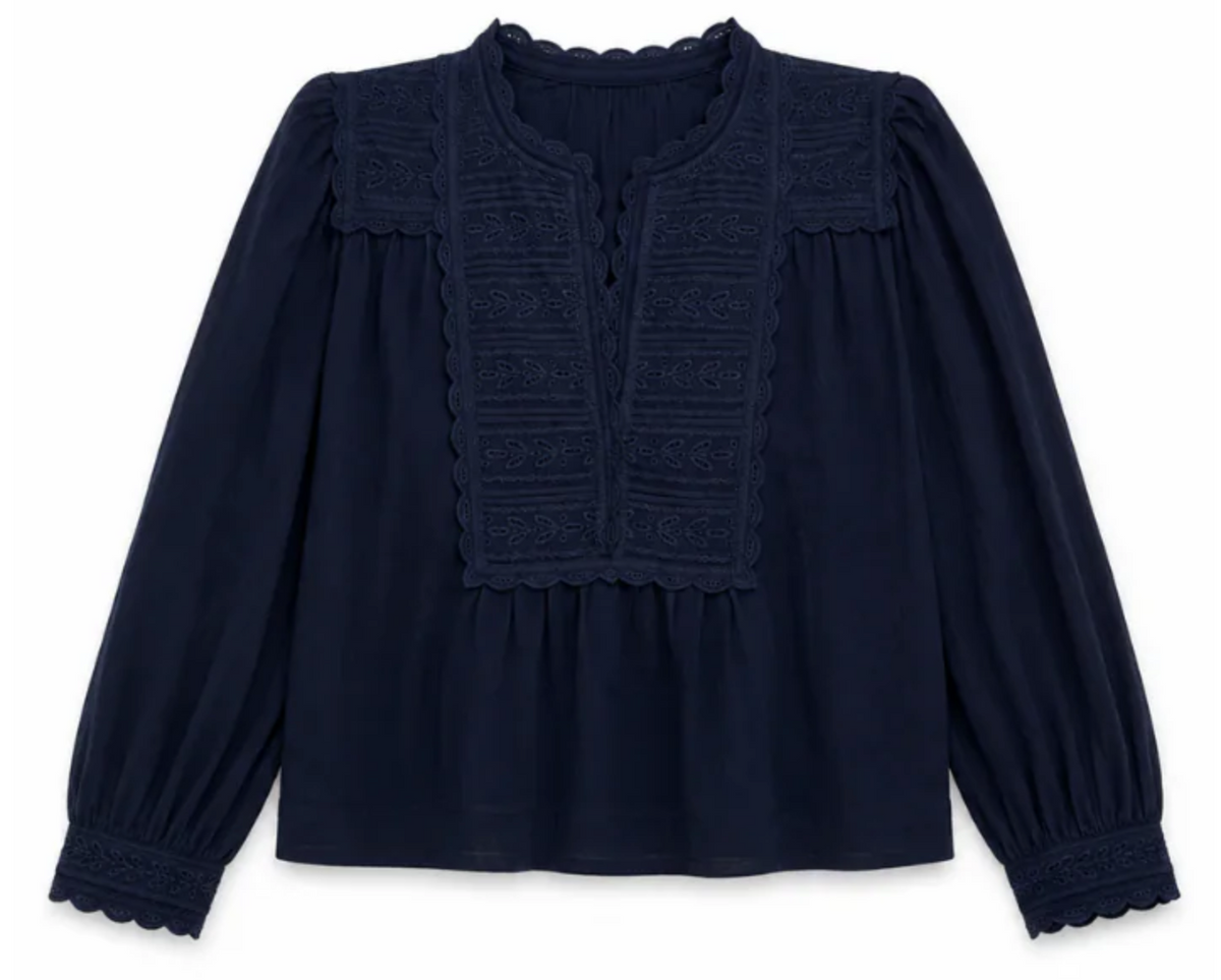 Eliza solid top navy