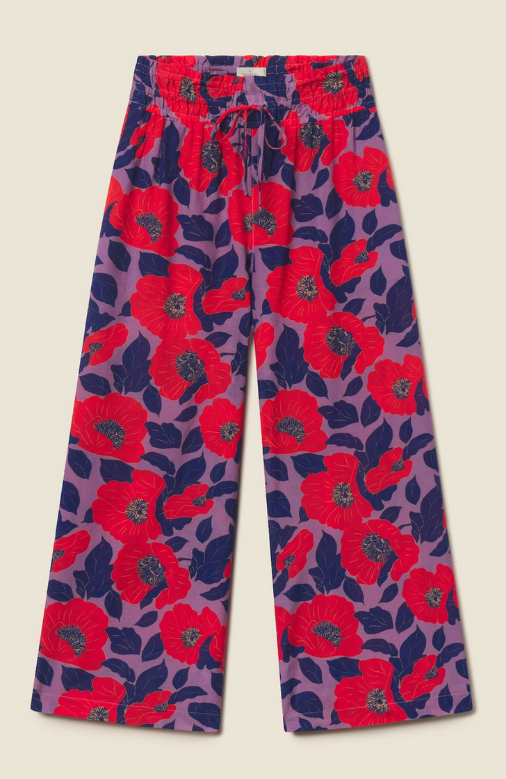 Flores Culotte Pant Poinciana Floral