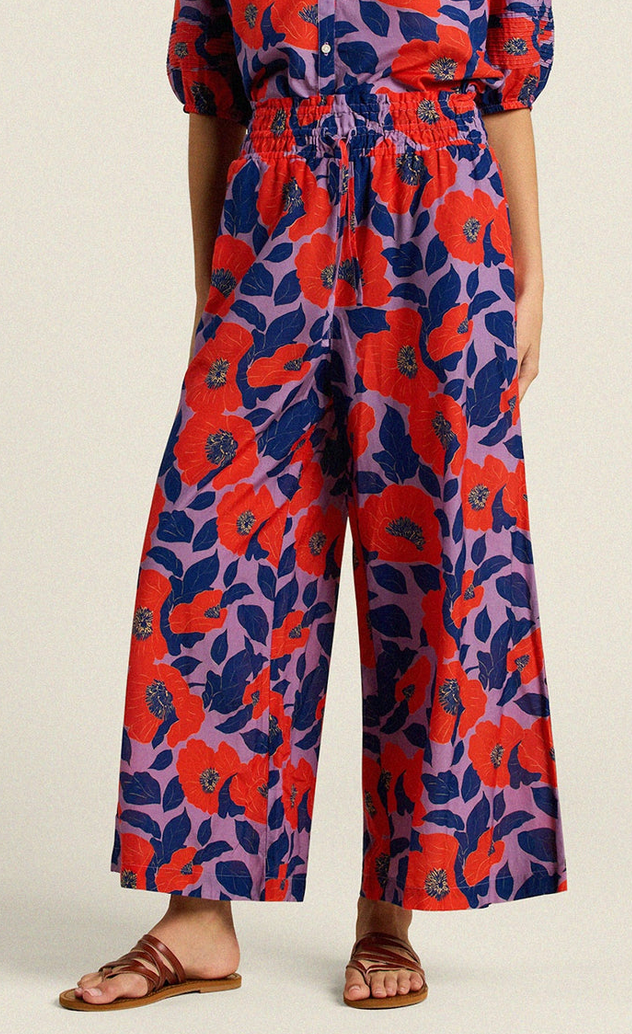 Flores Culotte Pant Poinciana Floral