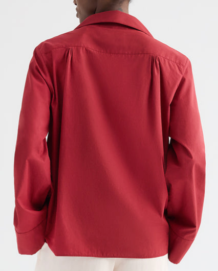 Deep V Relaxed Shirt Karanda Red