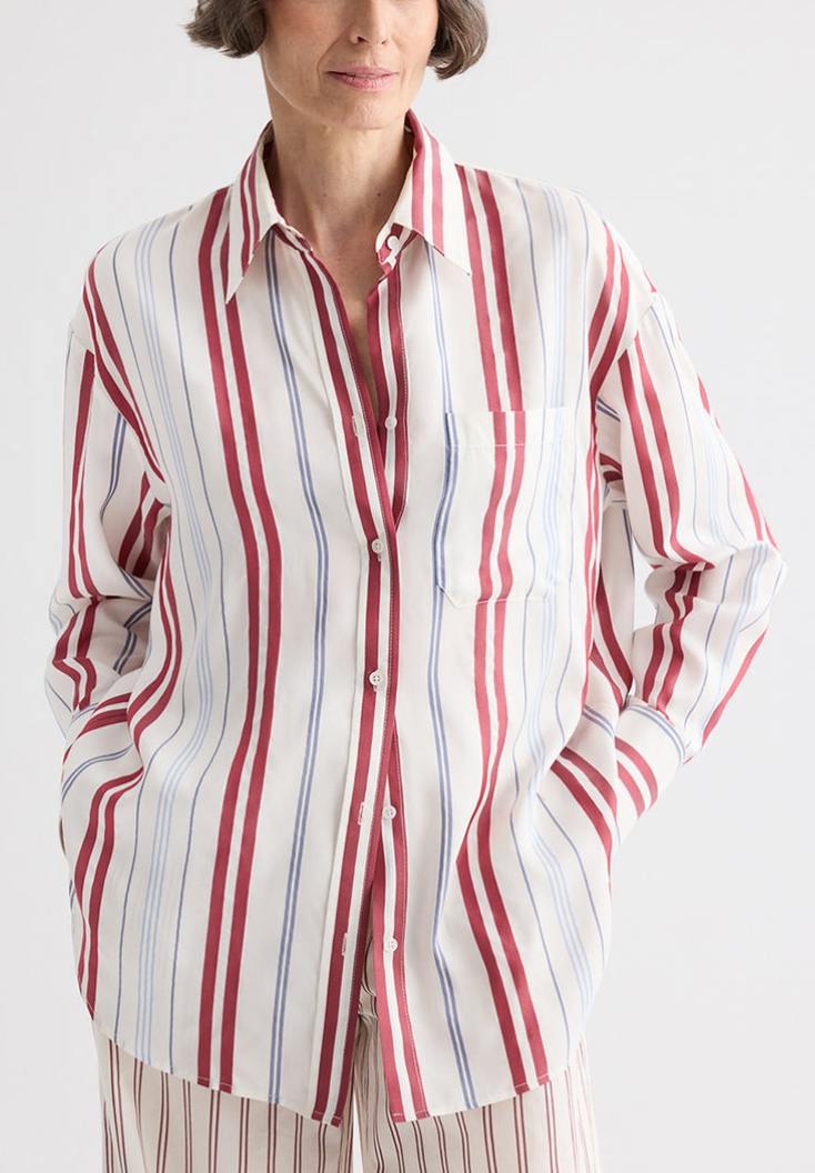 Big Joe Shirt Ivory Wine
