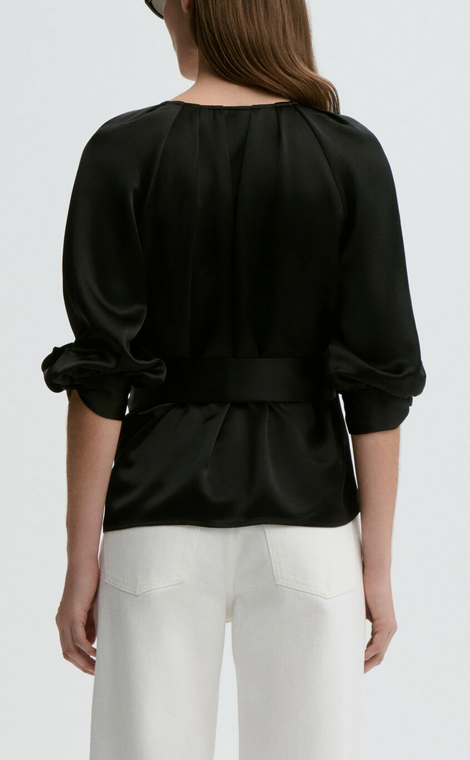 Pacey Satin Blouse Black