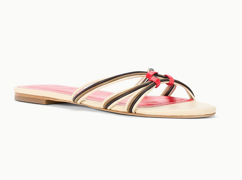 Carrie Sandal Cream Red Rose