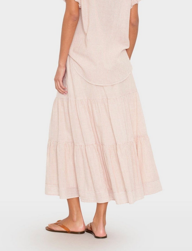 Burnt sienna stripe mckenna skirt