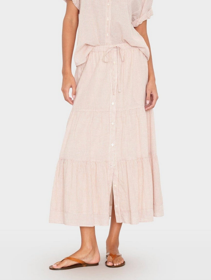 Burnt sienna stripe mckenna skirt