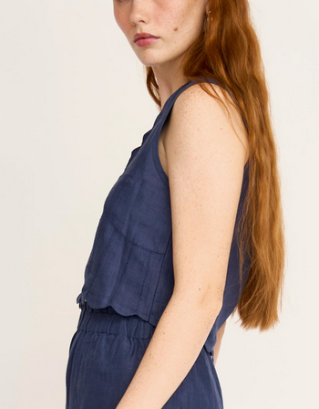Barcelona Sunrise Top in Blueberry