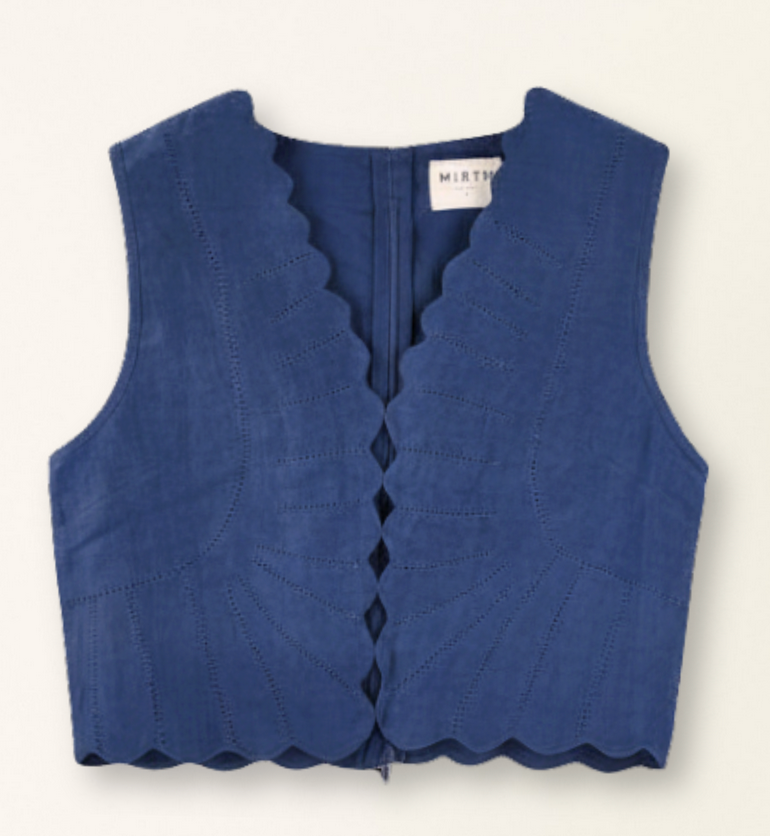 Barcelona Sunrise Top in Blueberry
