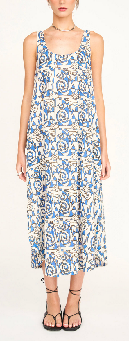 Cassis Dress in Blue Heka