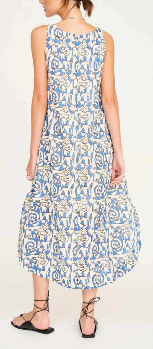 Cassis Dress in Blue Heka