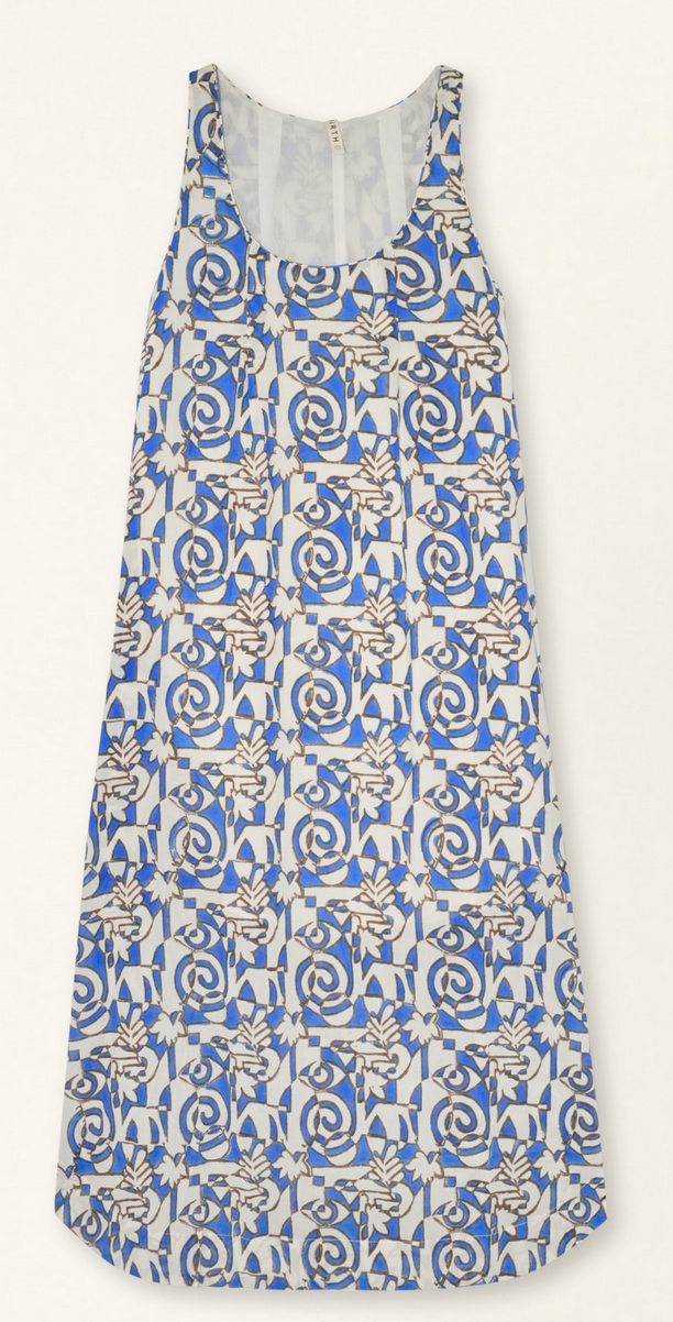 Cassis Dress in Blue Heka
