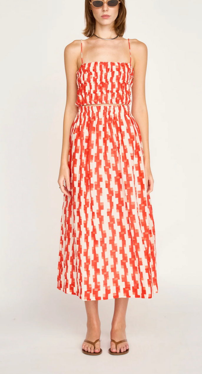Verona skirt in cherry hopscotch