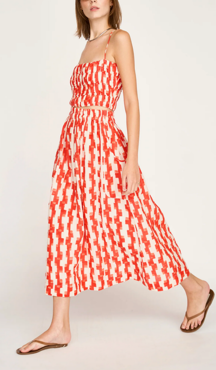Verona skirt in cherry hopscotch