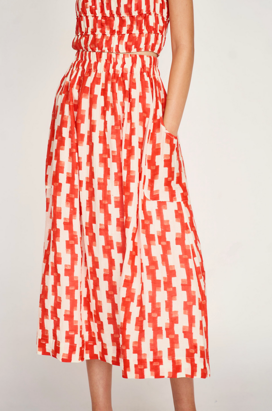 Verona skirt in cherry hopscotch