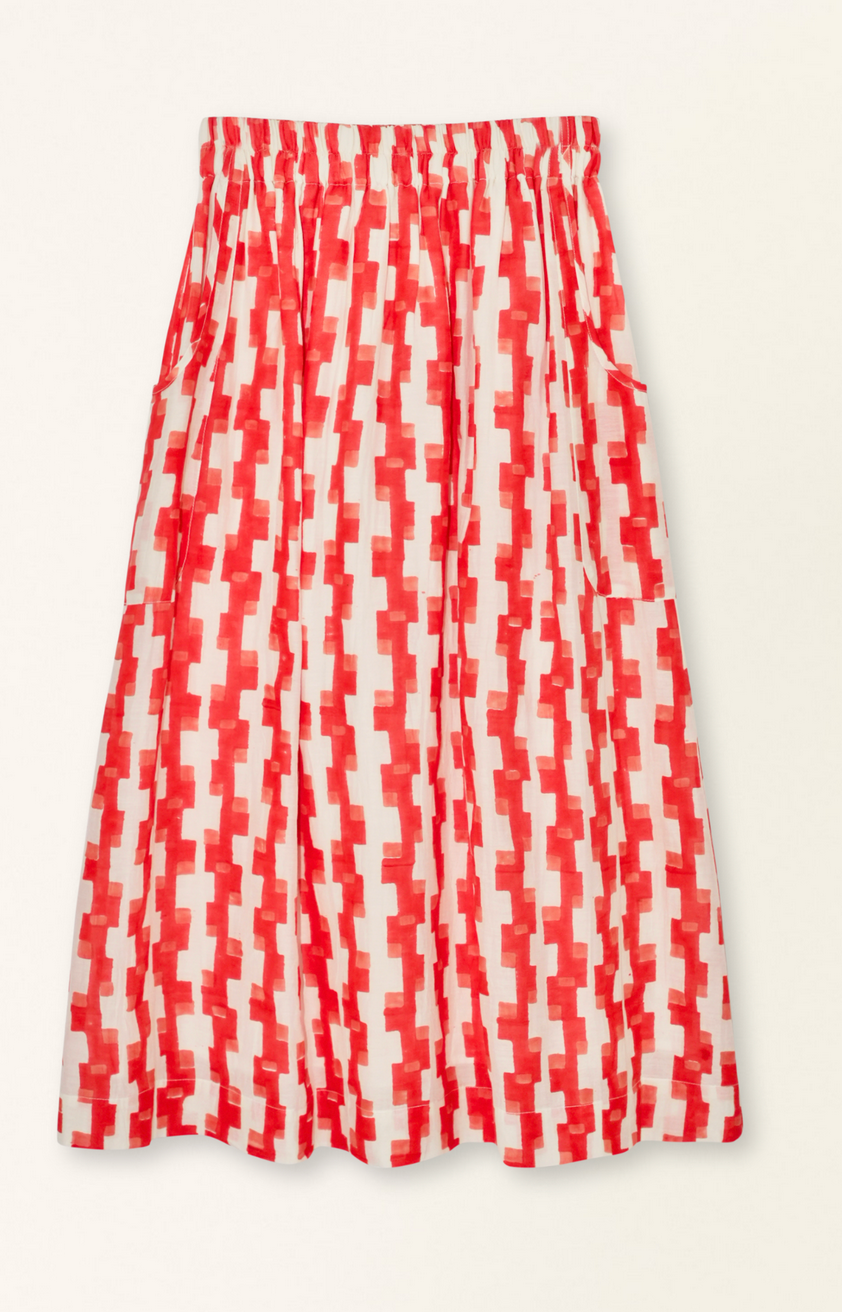 Verona skirt in cherry hopscotch