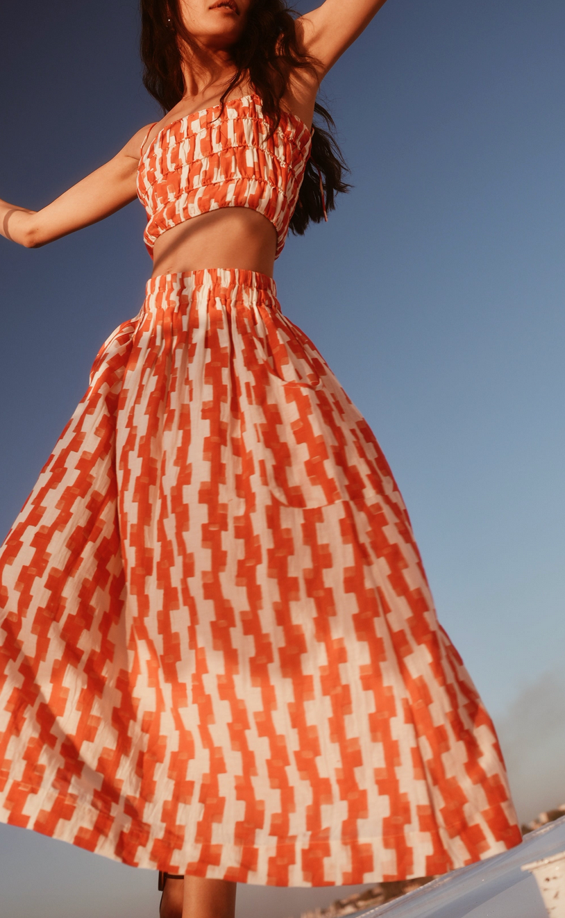 Verona skirt in cherry hopscotch