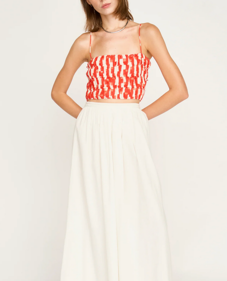 Puglia top in cherry hopscotch