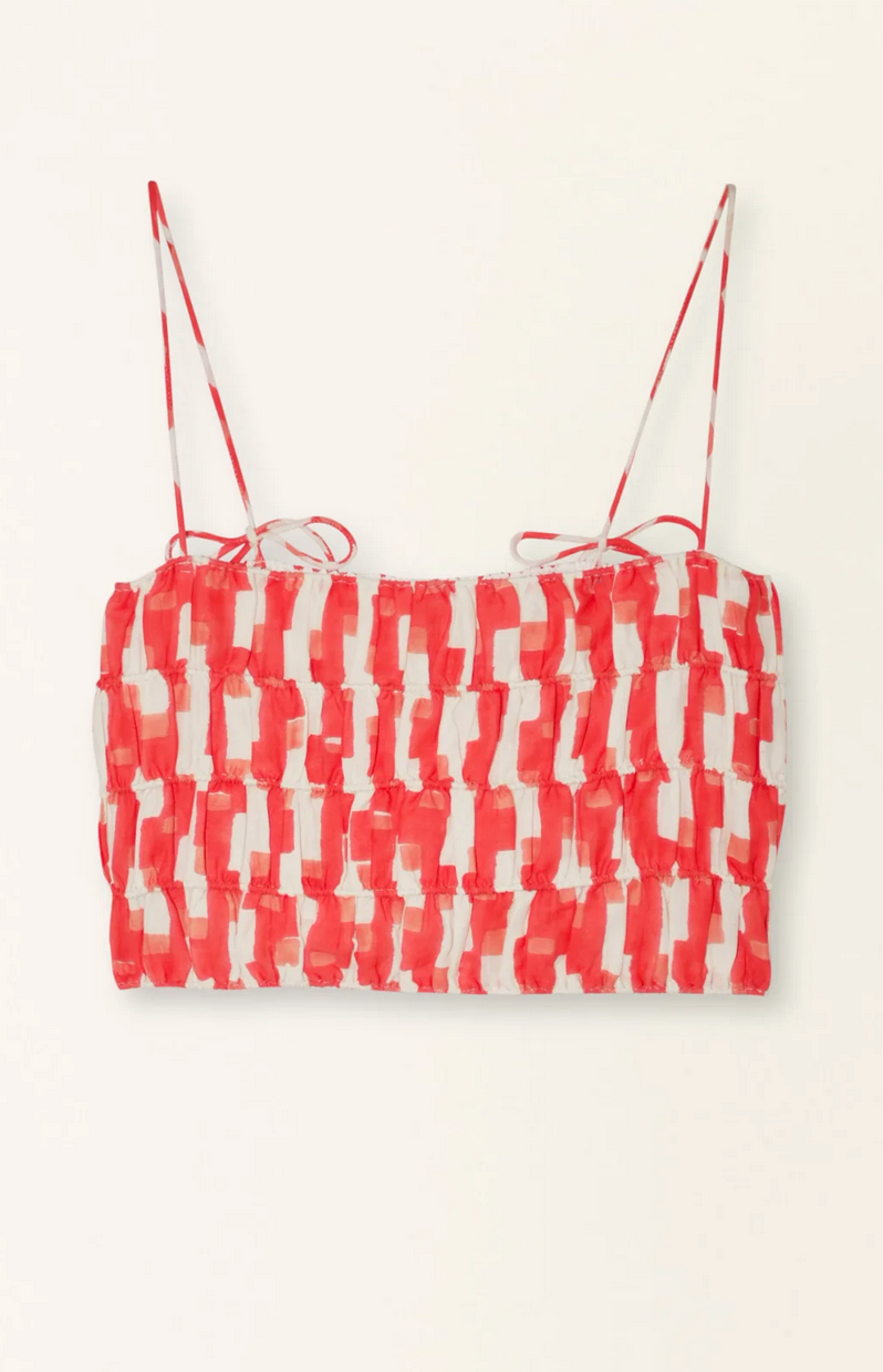 Puglia top in cherry hopscotch