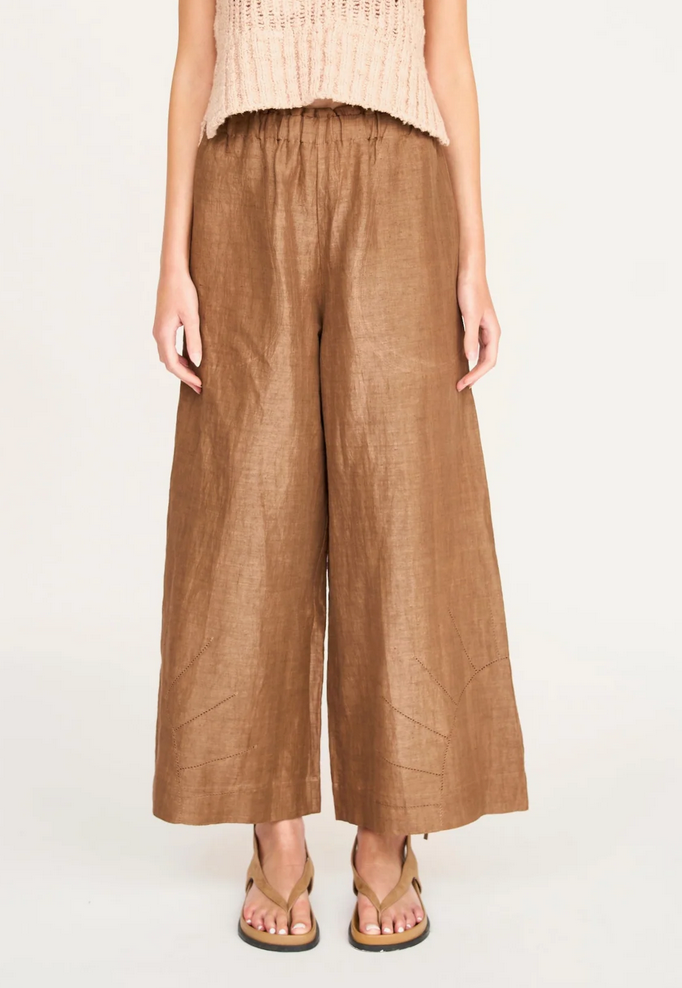 mirth pant in brownie linen
