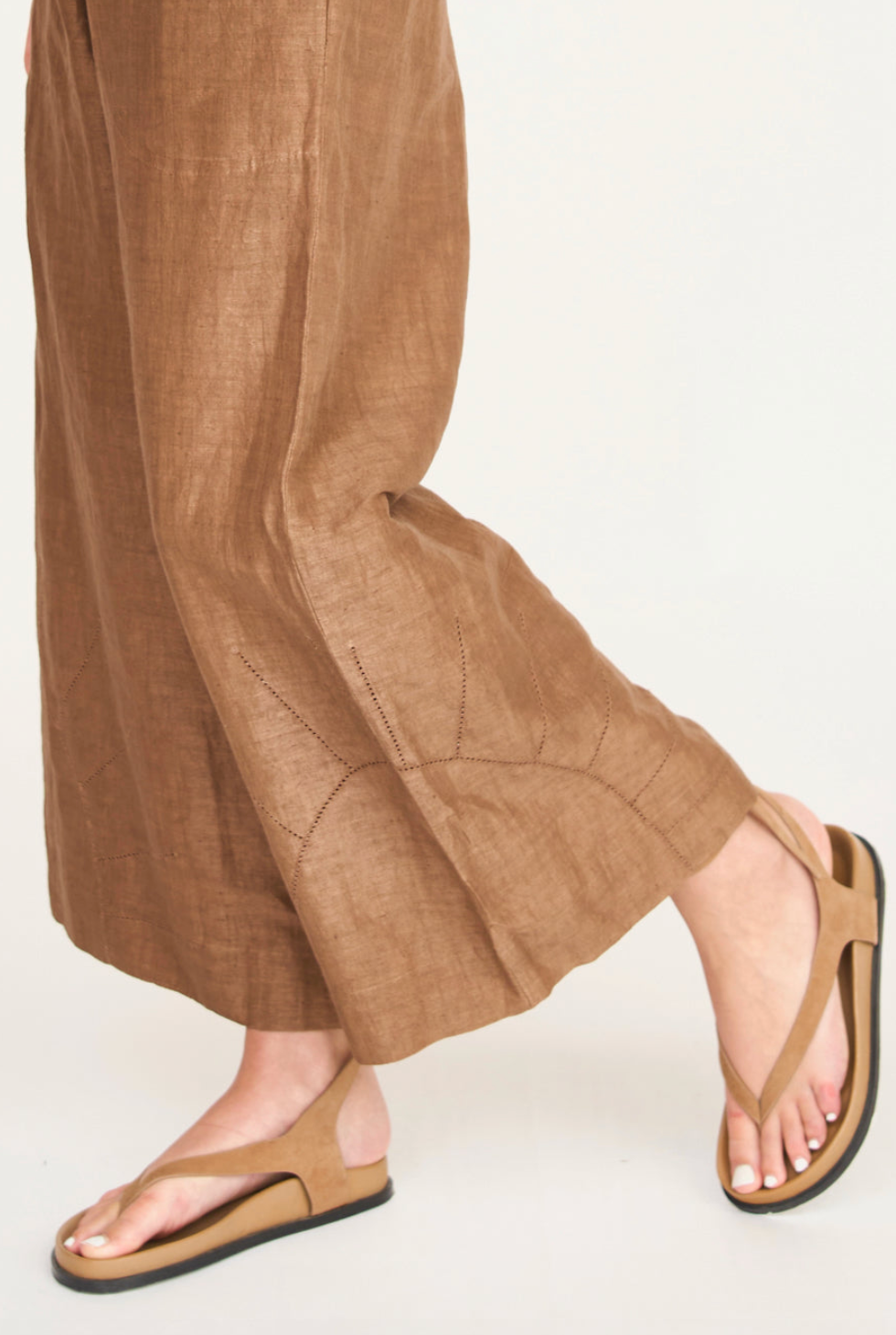 mirth pant in brownie linen