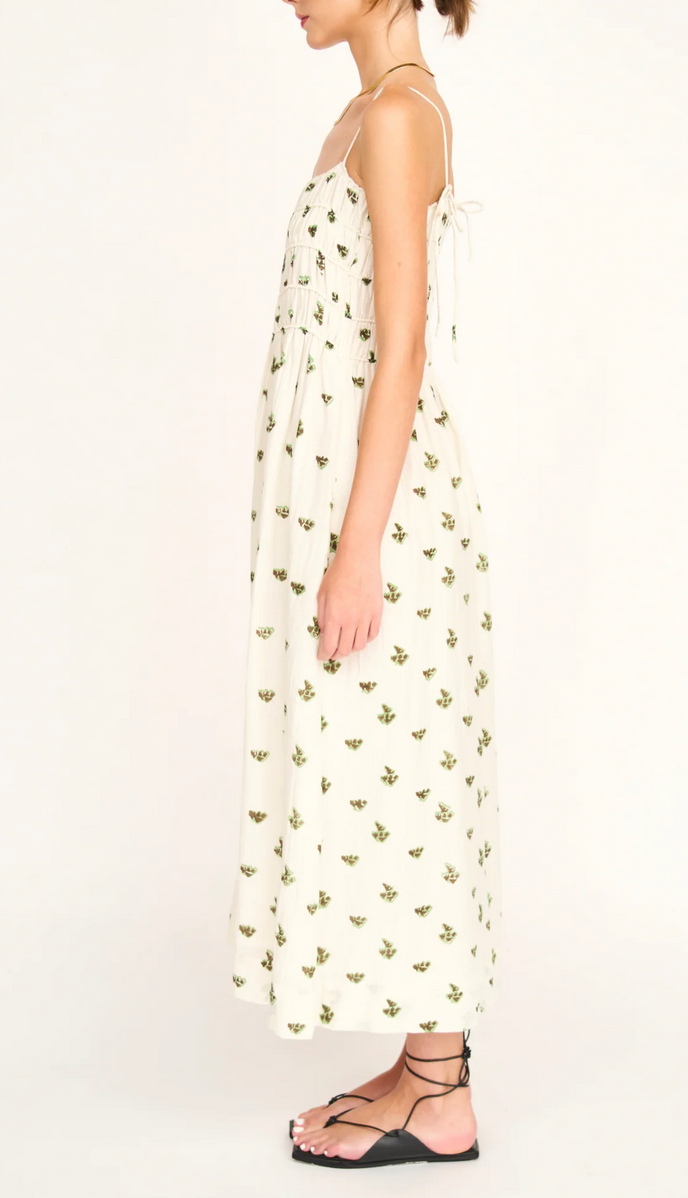 Puglia dress in chocolate mint boteh