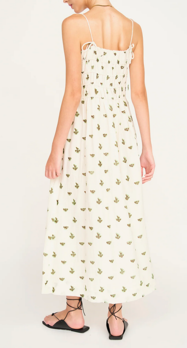 Puglia dress in chocolate mint boteh