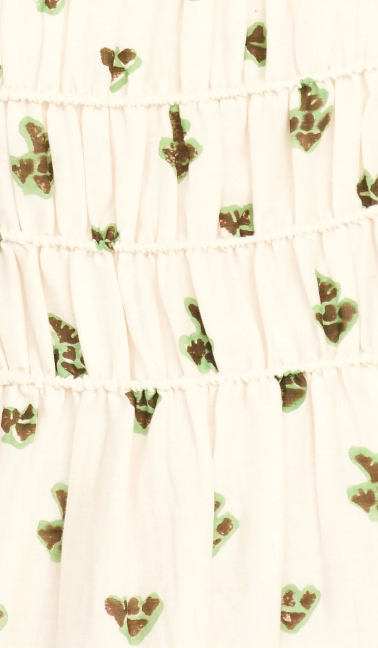 Puglia dress in chocolate mint boteh