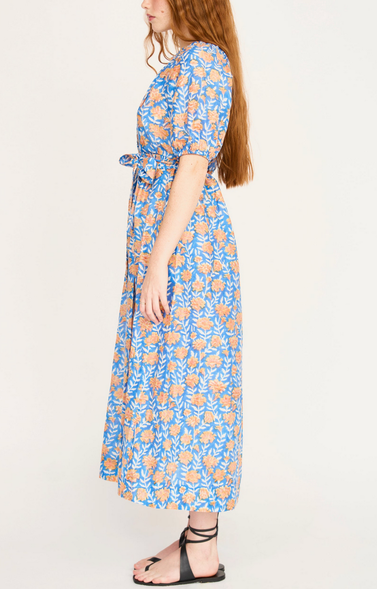 Somerset dress in tangerine carnation