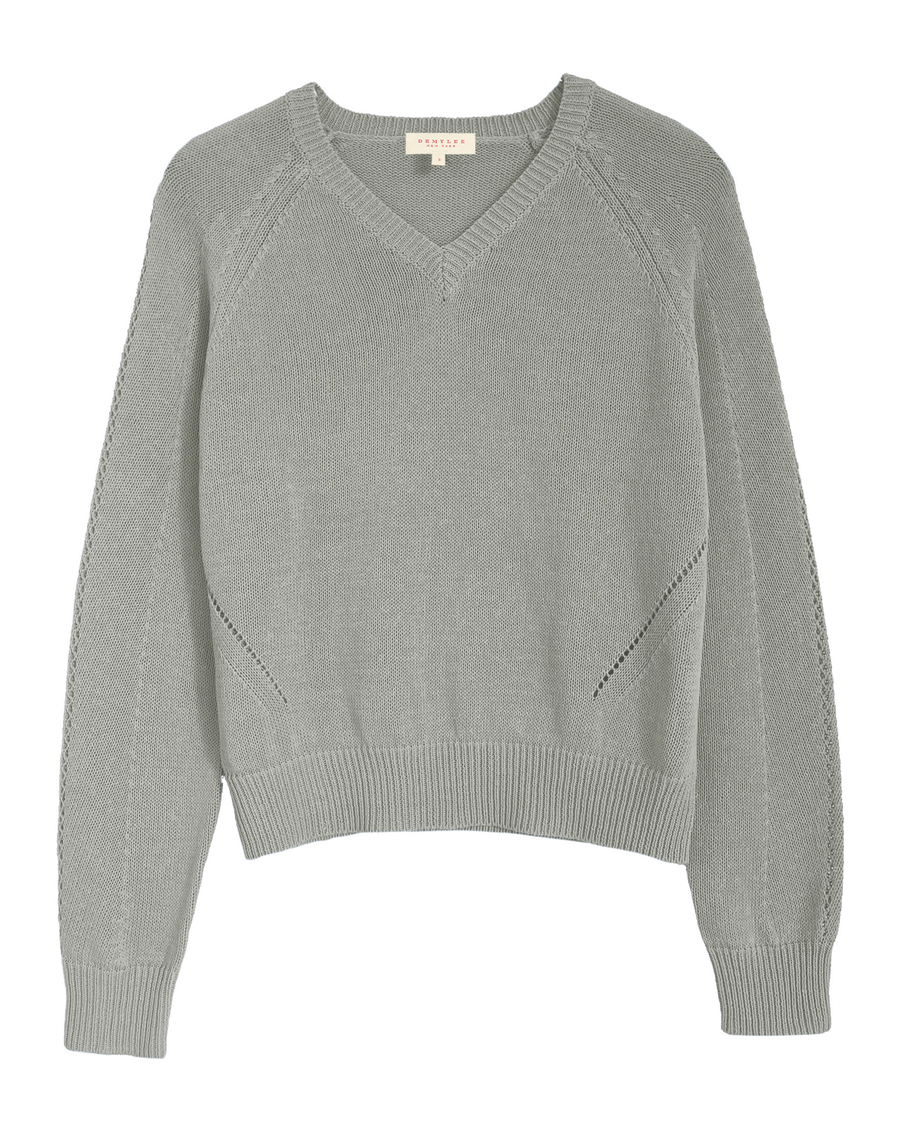 Carrie Cotton Linen Sweater Ash Grey