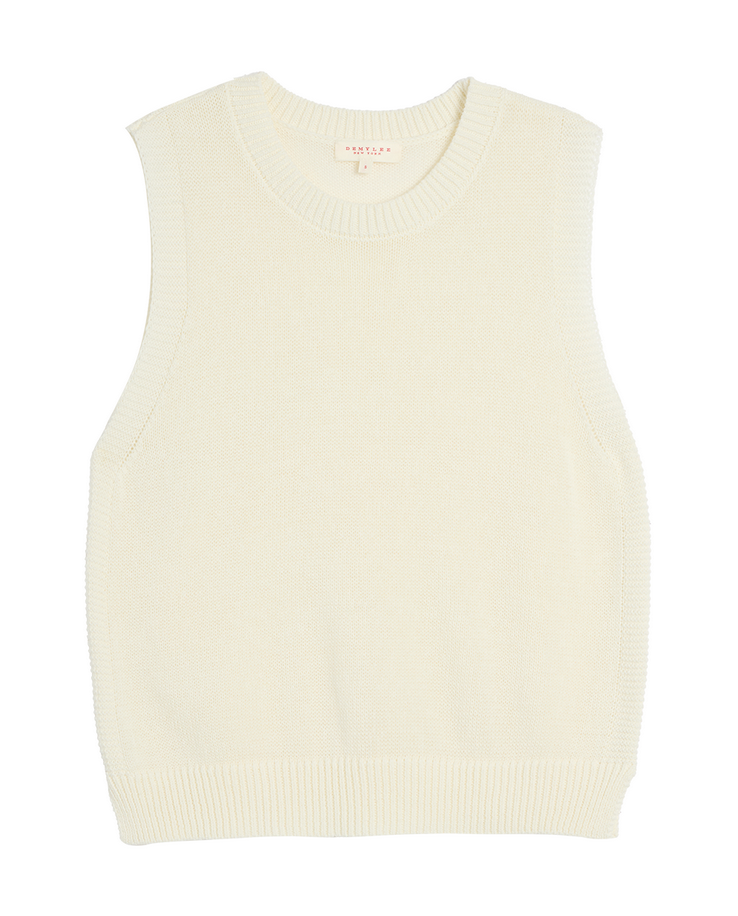 Olympia Cotton Linen Top Off White