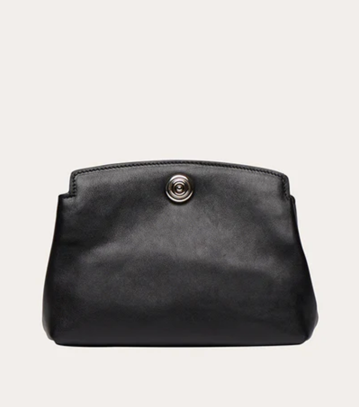 Pushlock pouch mini black leather