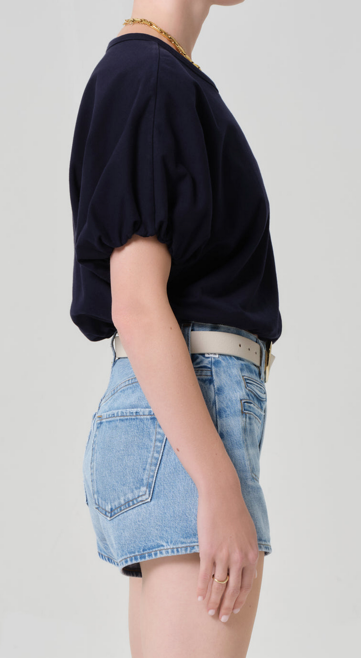 Gia Bubble Tee Navy