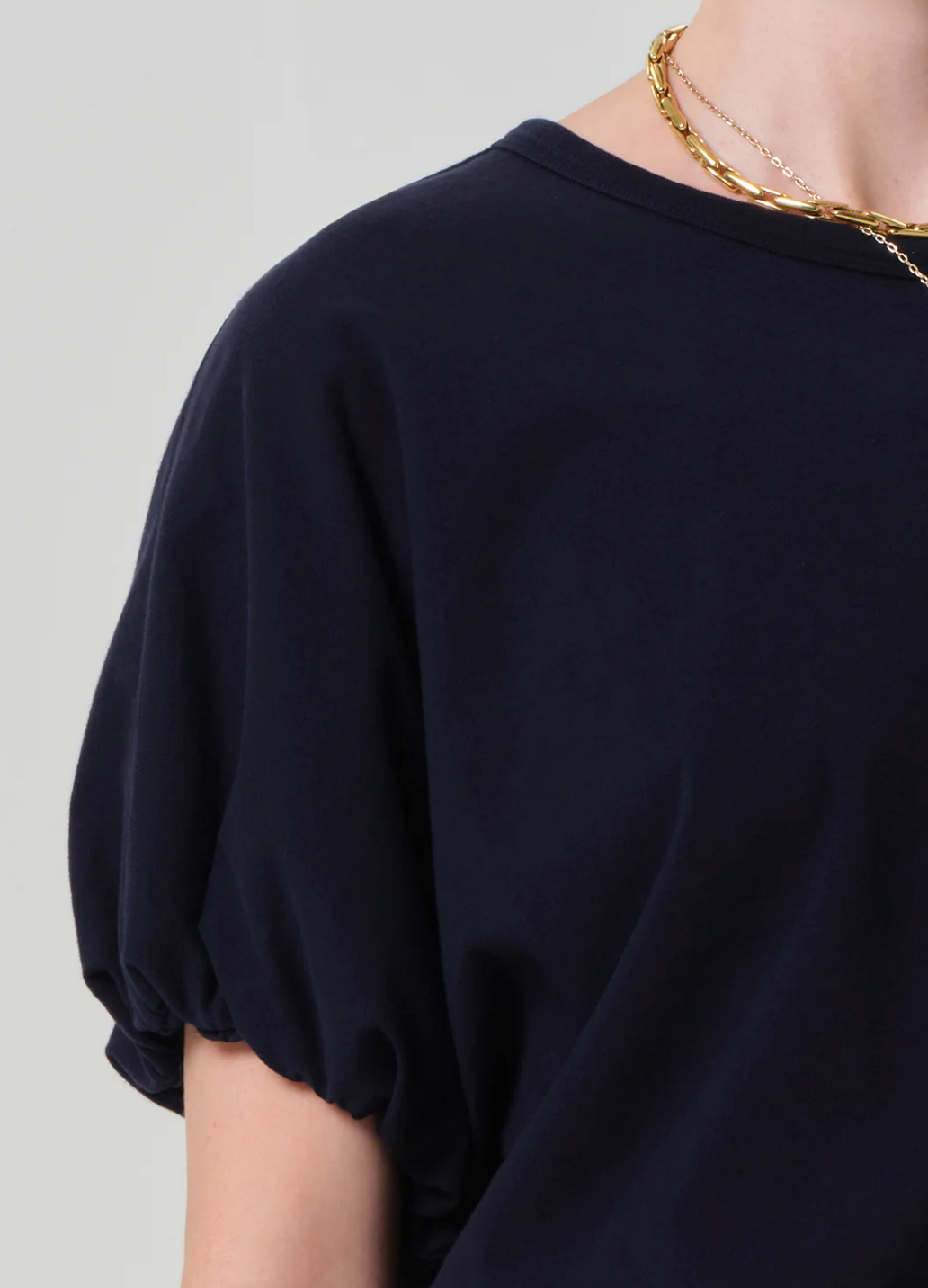 Gia Bubble Tee Navy