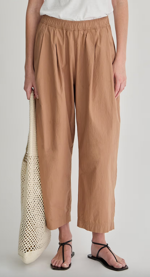 Spa Pleat Pant Deep Khaki