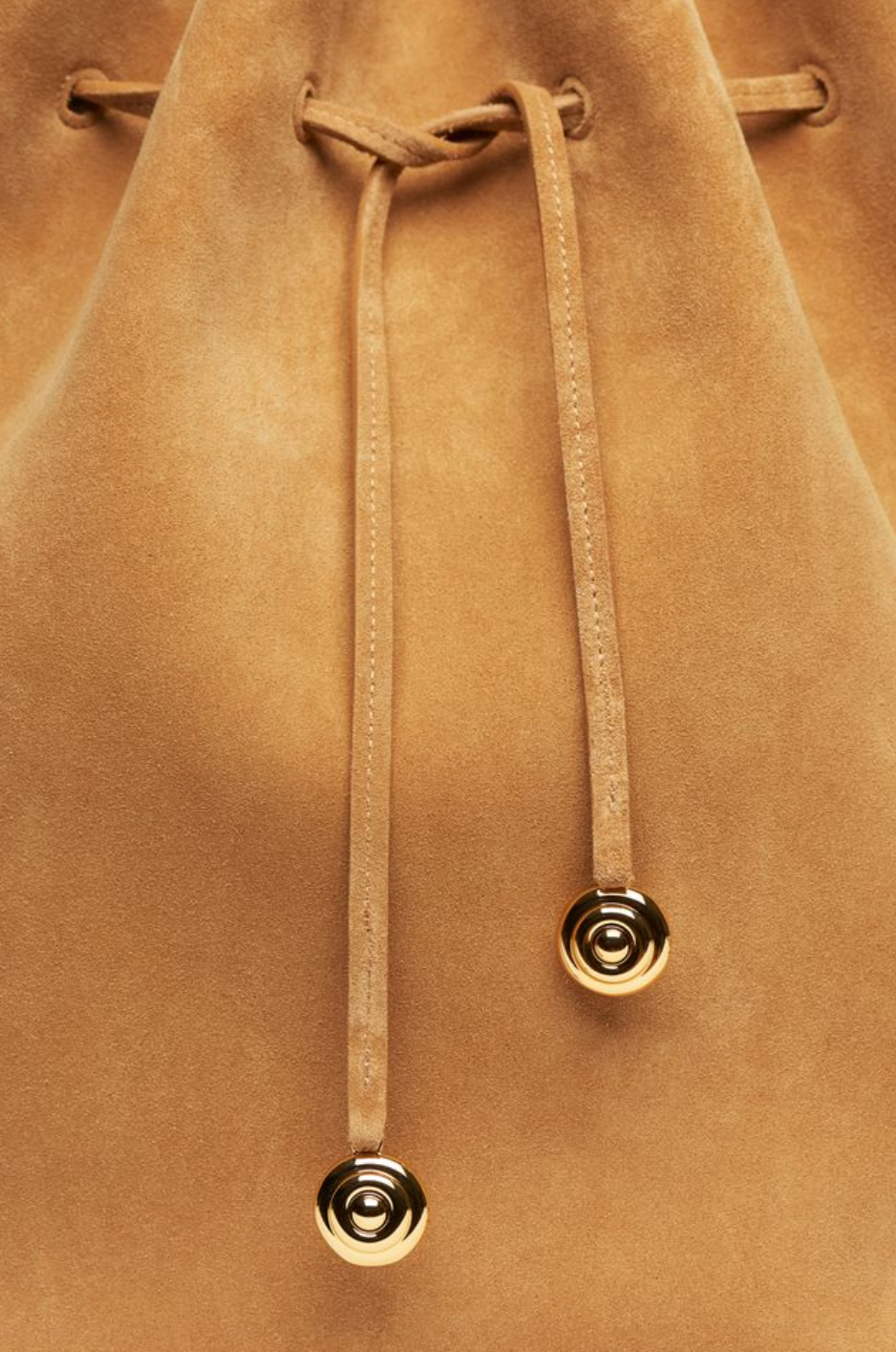 charm bucket sand suede
