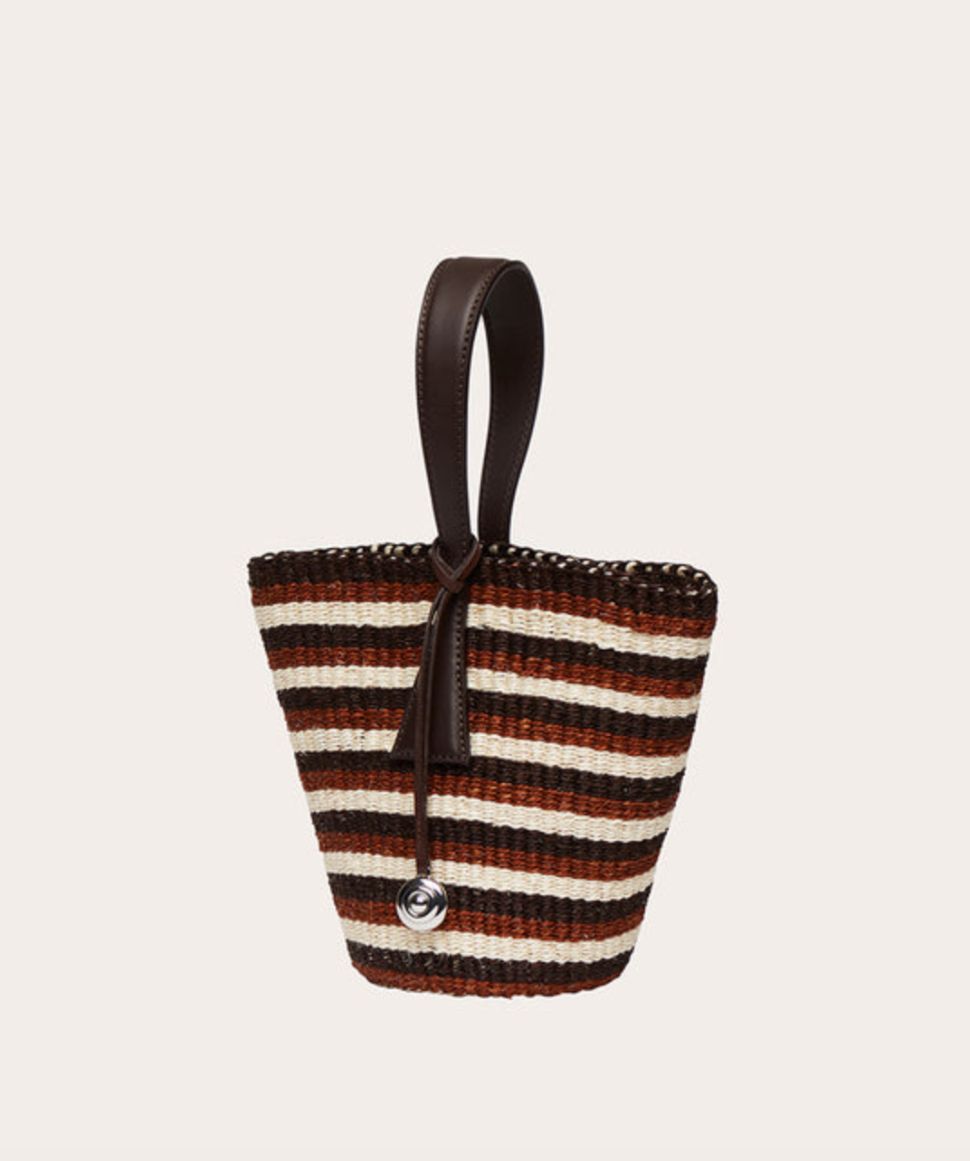 single handle basket multi striped