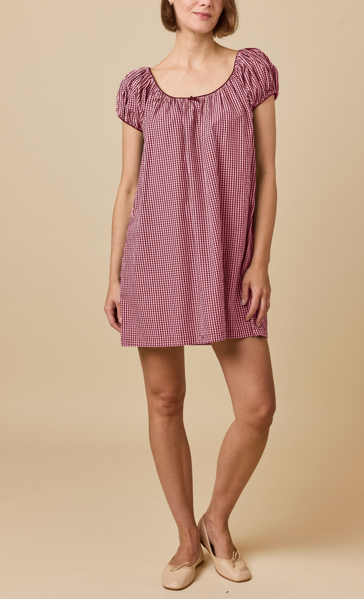 julia dress mulberry la maddalena gingham