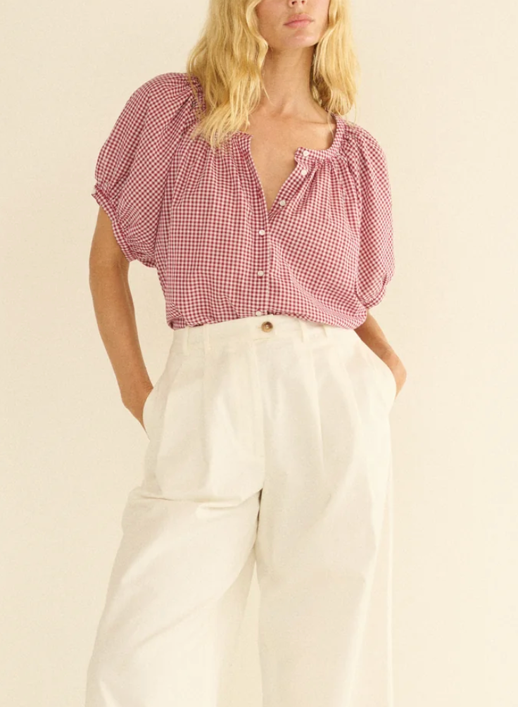 June top mulberry la maddalena gingham
