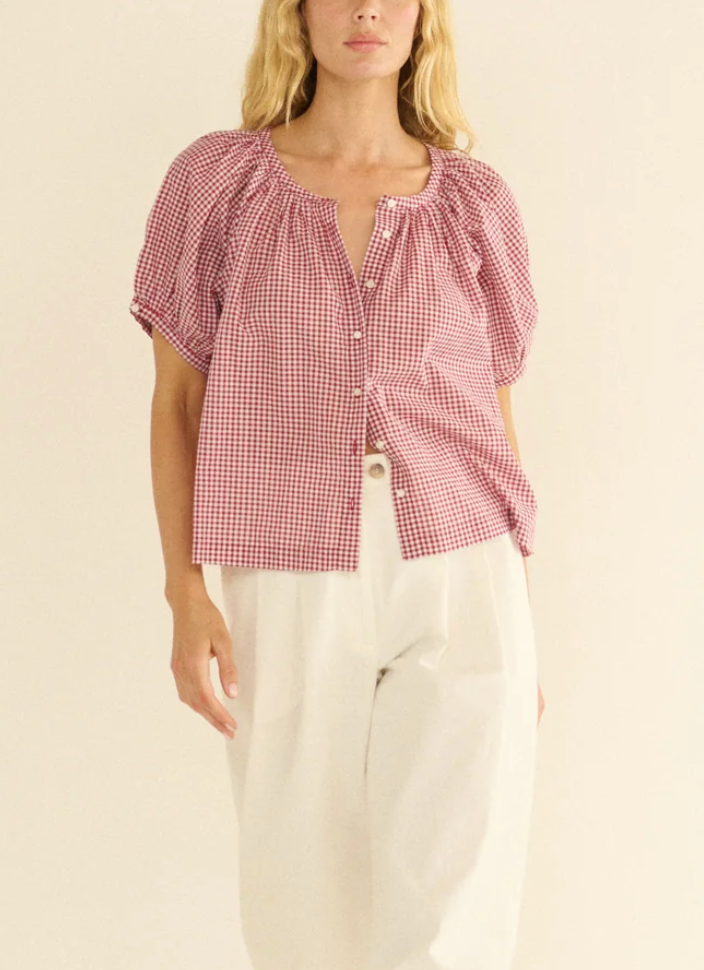 June top mulberry la maddalena gingham