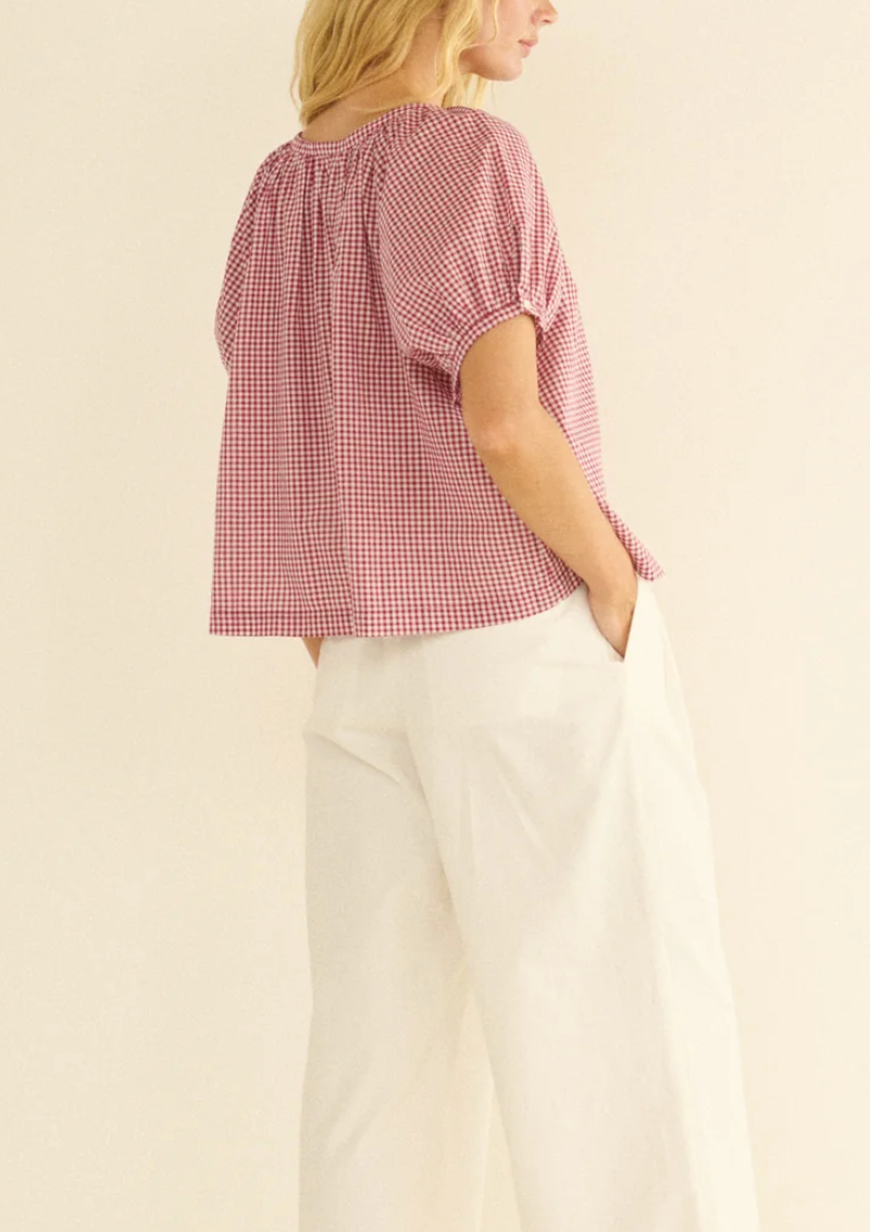 June top mulberry la maddalena gingham