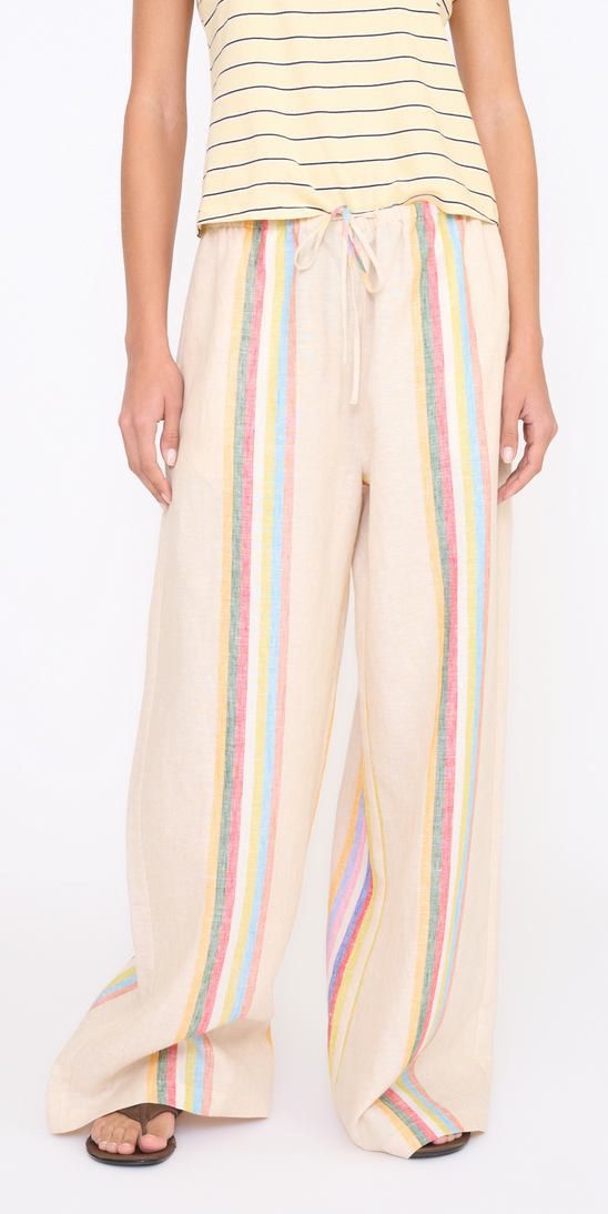 Mateo linen pant day trip stripe