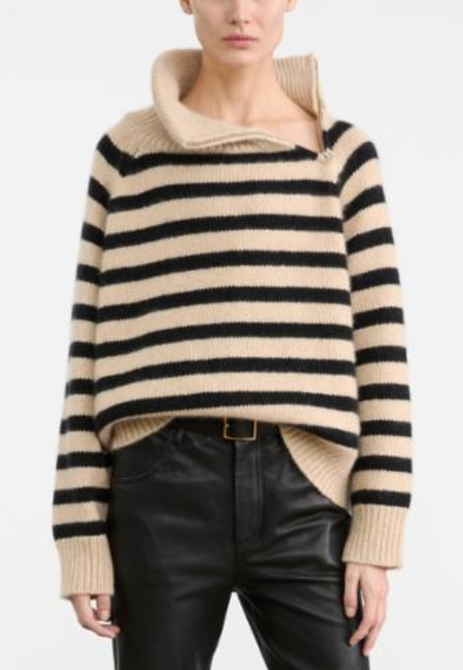 Raelynn Stripe Sweater Ivory/Marine Stripe