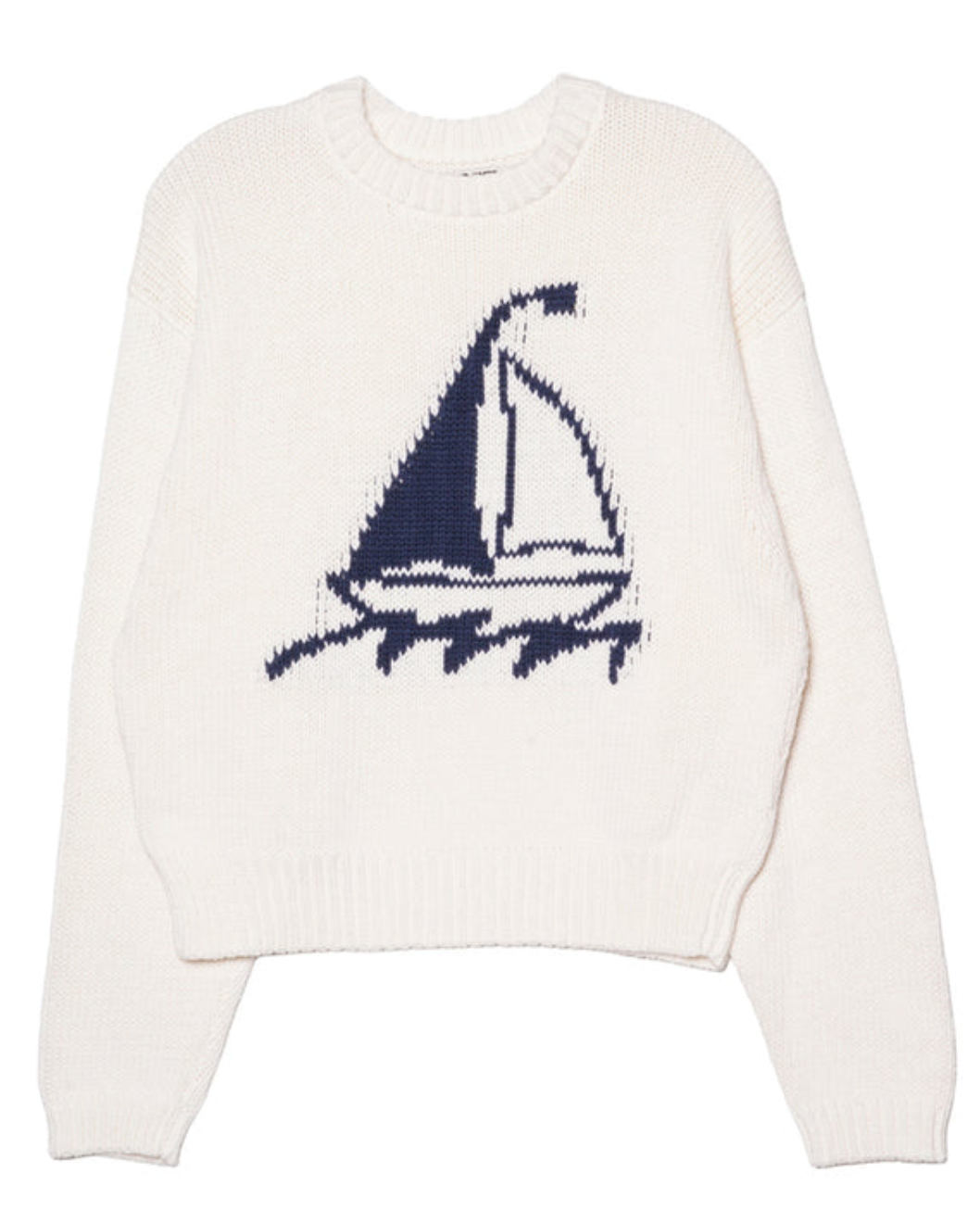 Josette ivory cotton knit pullover