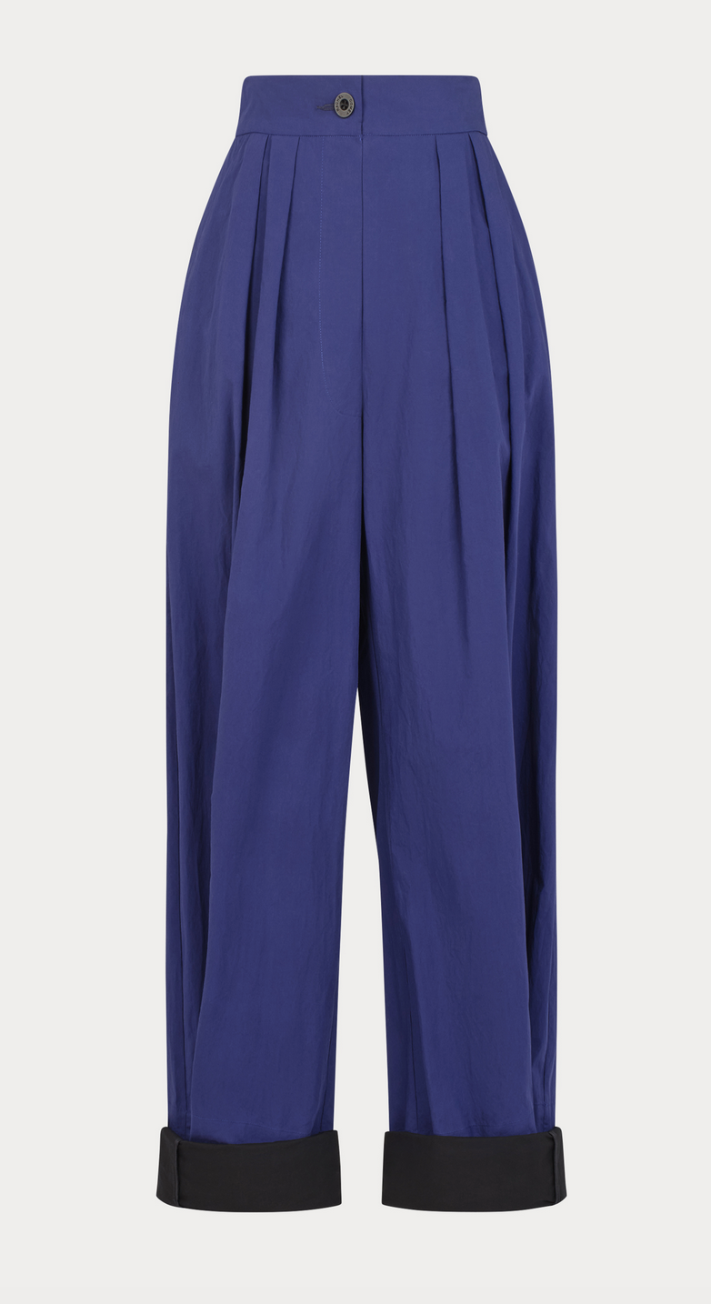 cuffed coxsone pant blue